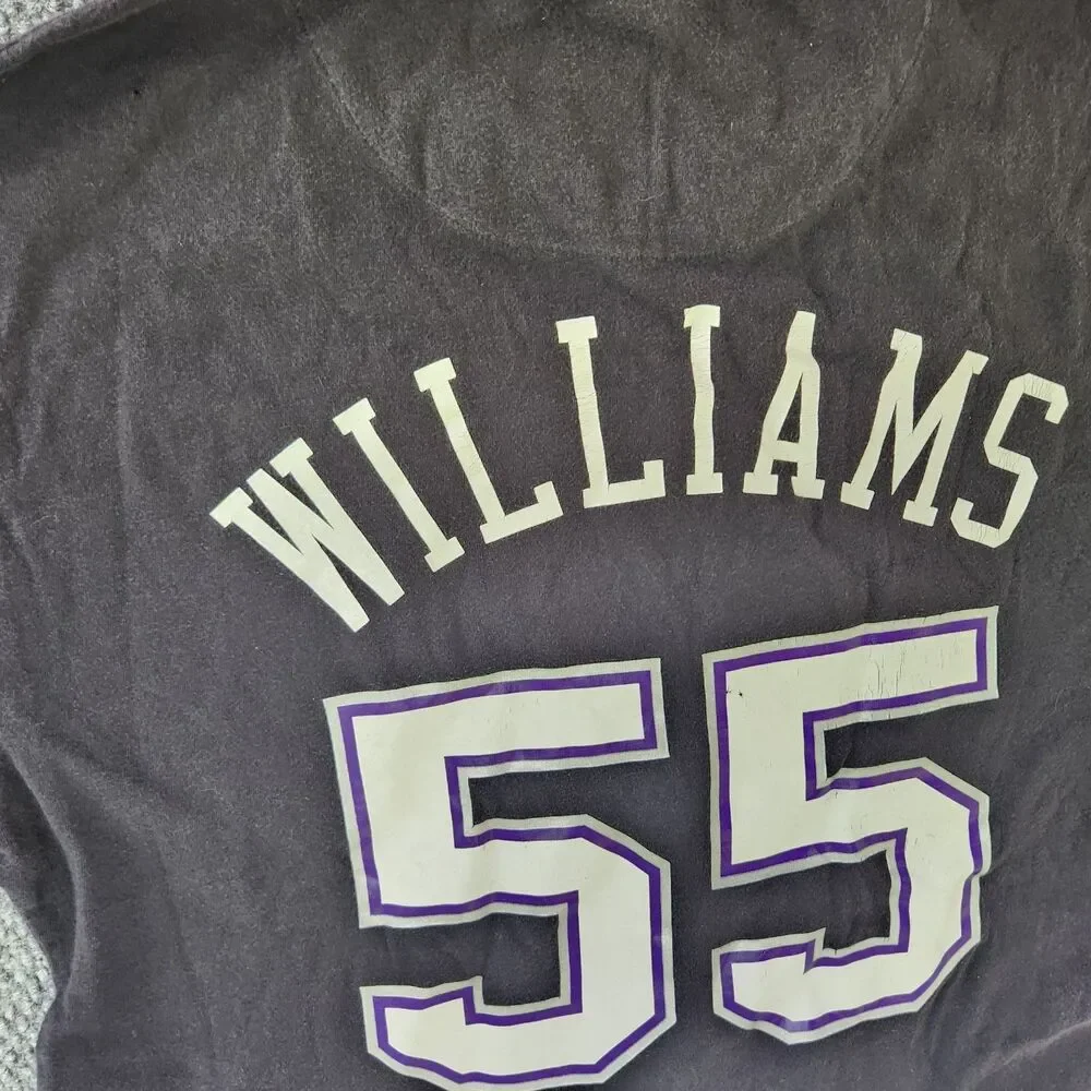 Sacramento Kings Williams 55 Shirt Large Mitchell & Ness Hardwood Classics HWC